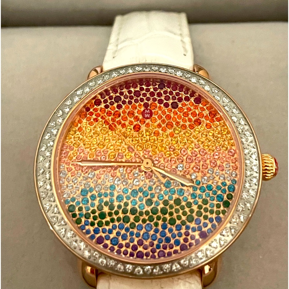 Serein Carousel Rainbow Topaz And Diamond Watch - 36mm